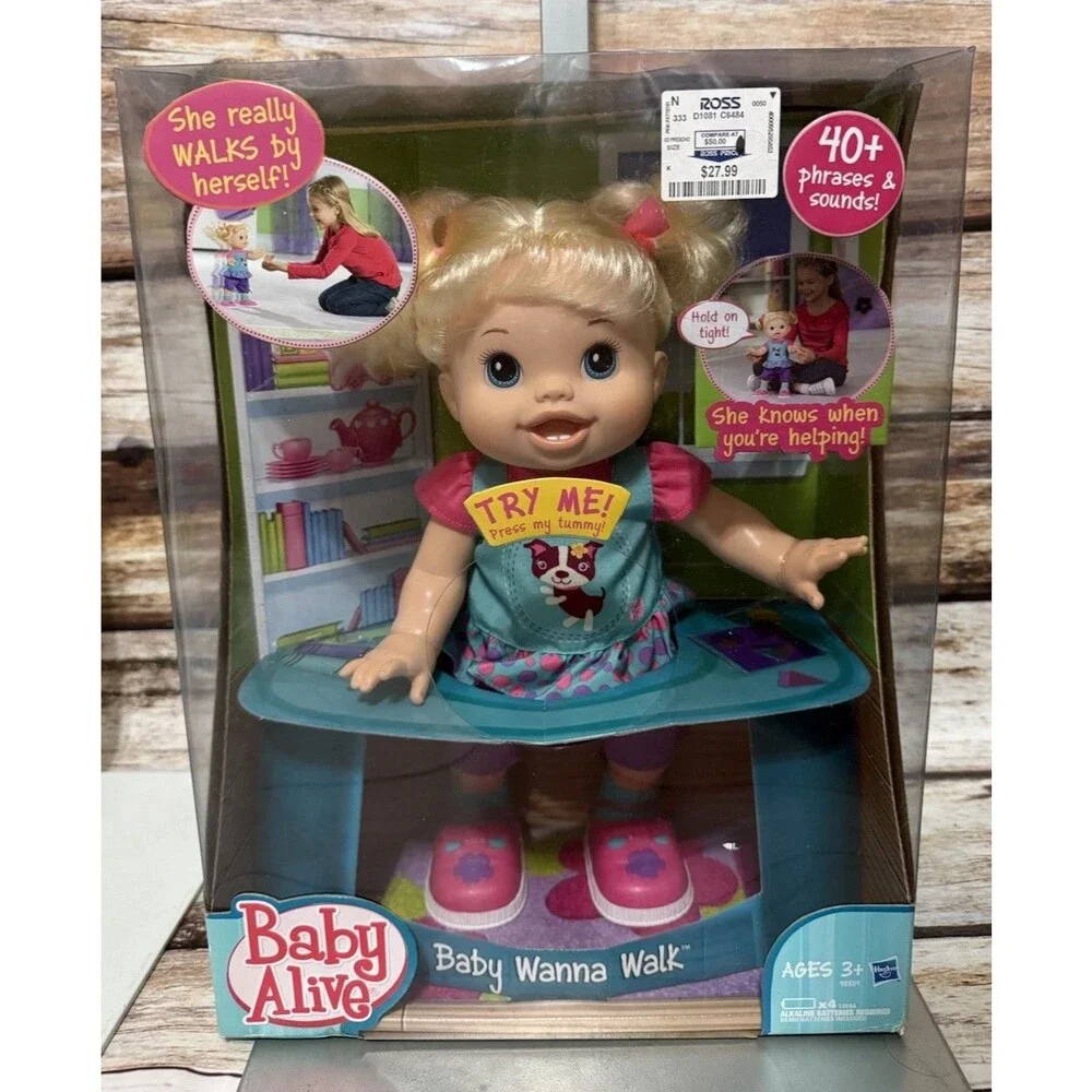Vtg 2011 New Interactive Baby Alive Baby Wanna Walk Doll Collectible